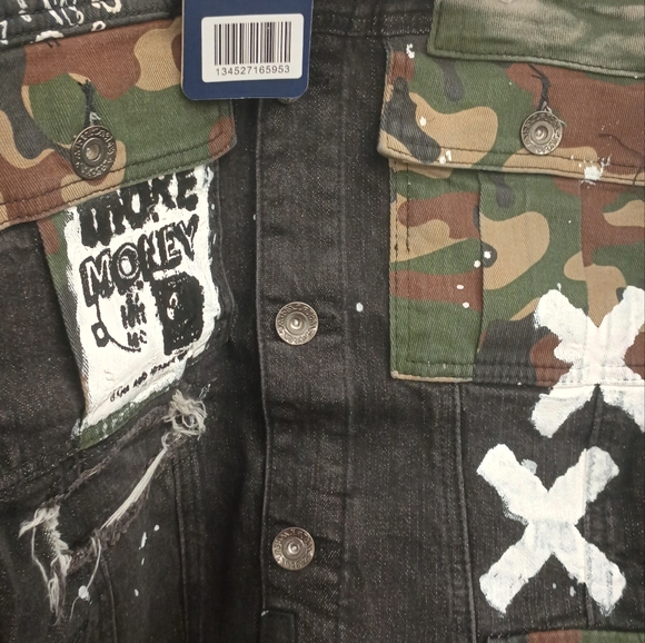 NWT Rebel Denim Camouflage Jacket Large - Picture 4 of 5
